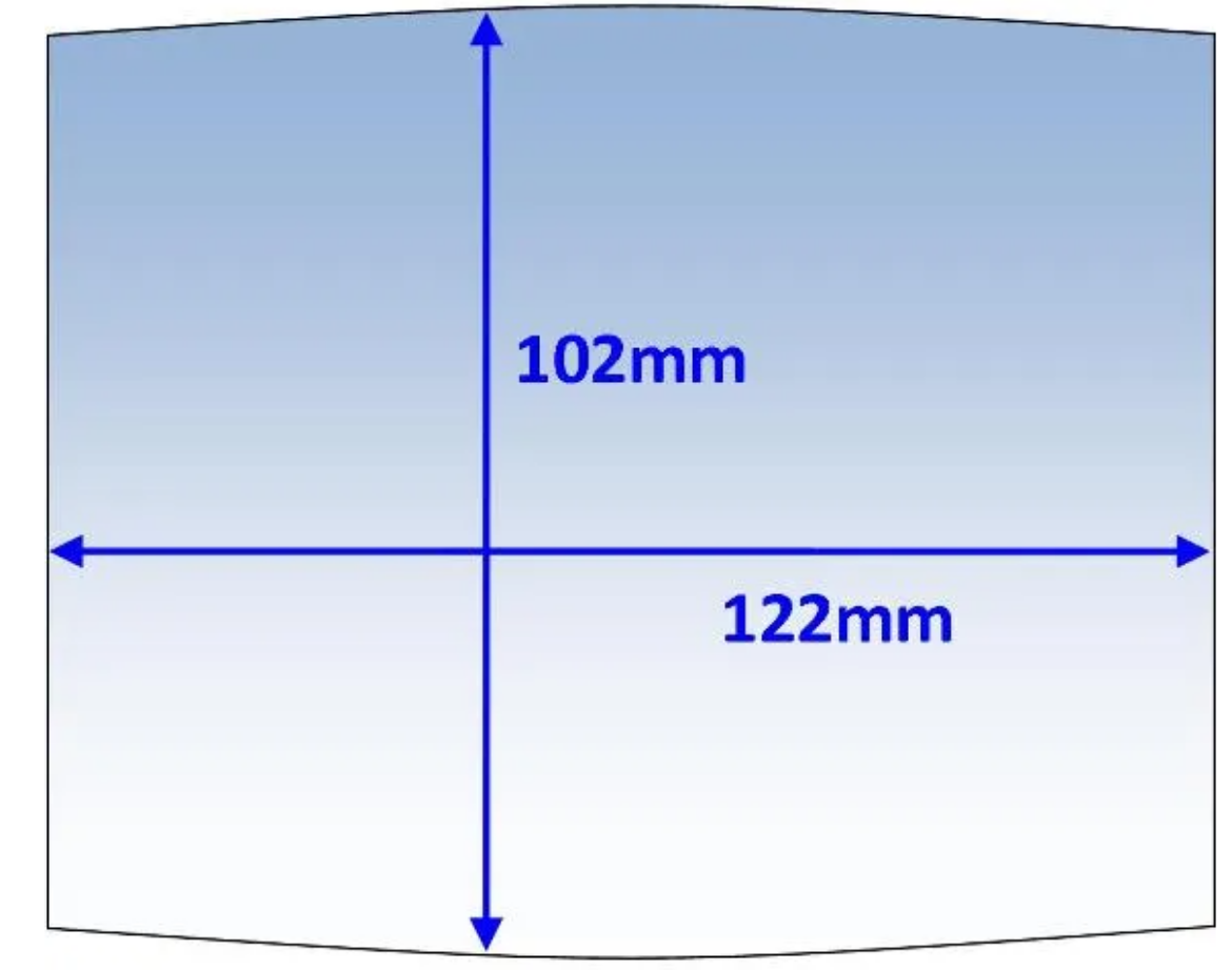 Picture of Lens, Outer, 122x102mm, Mach2/WIA Blue, Pkt.10