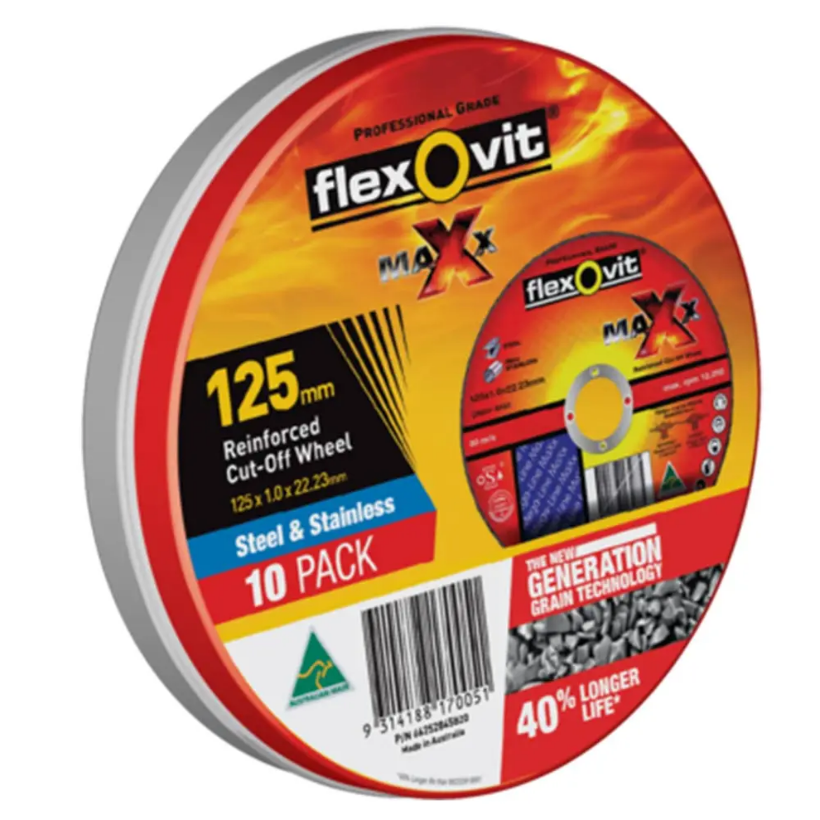 Picture of CUT OFF WHEEL 125 X 1.0 X 22.2MM CUT-OFF MAXX INOX DISCS, 10 Discs