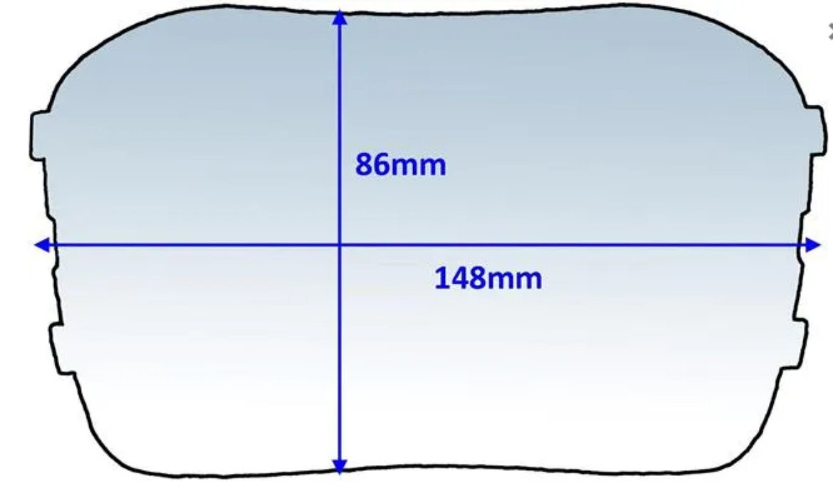 Picture of Lens, Outer, 148x86mm, Speedglas 100 (ref 776000), Extra Scratch-Resistant, Pkt.10