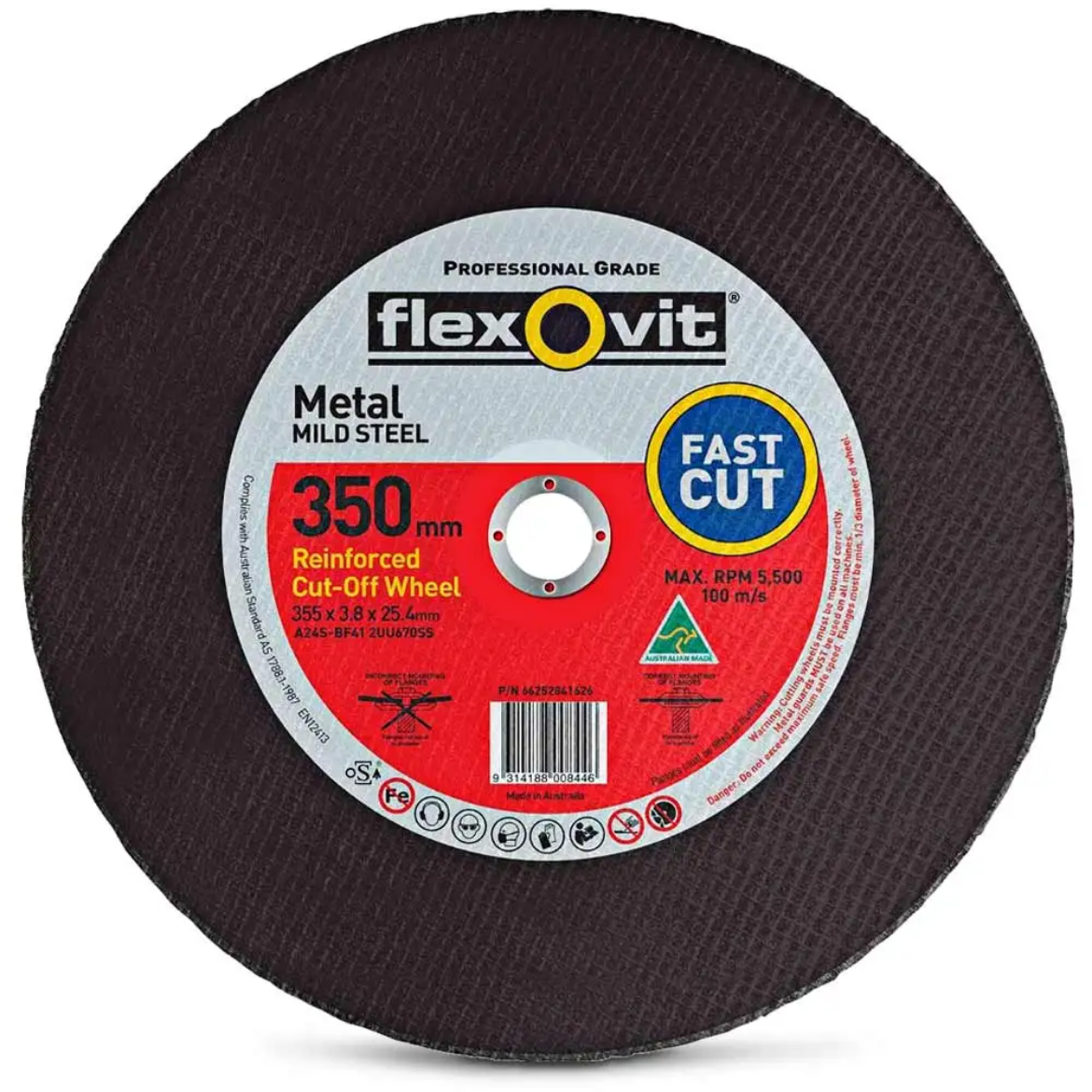 Picture of CUT OFF WHEEL 350 x 3.8 x 25.4mm 2UU670SS METAL HIGH SPEED MACHINES CUTTING-OFF WHEELS TYPE 41