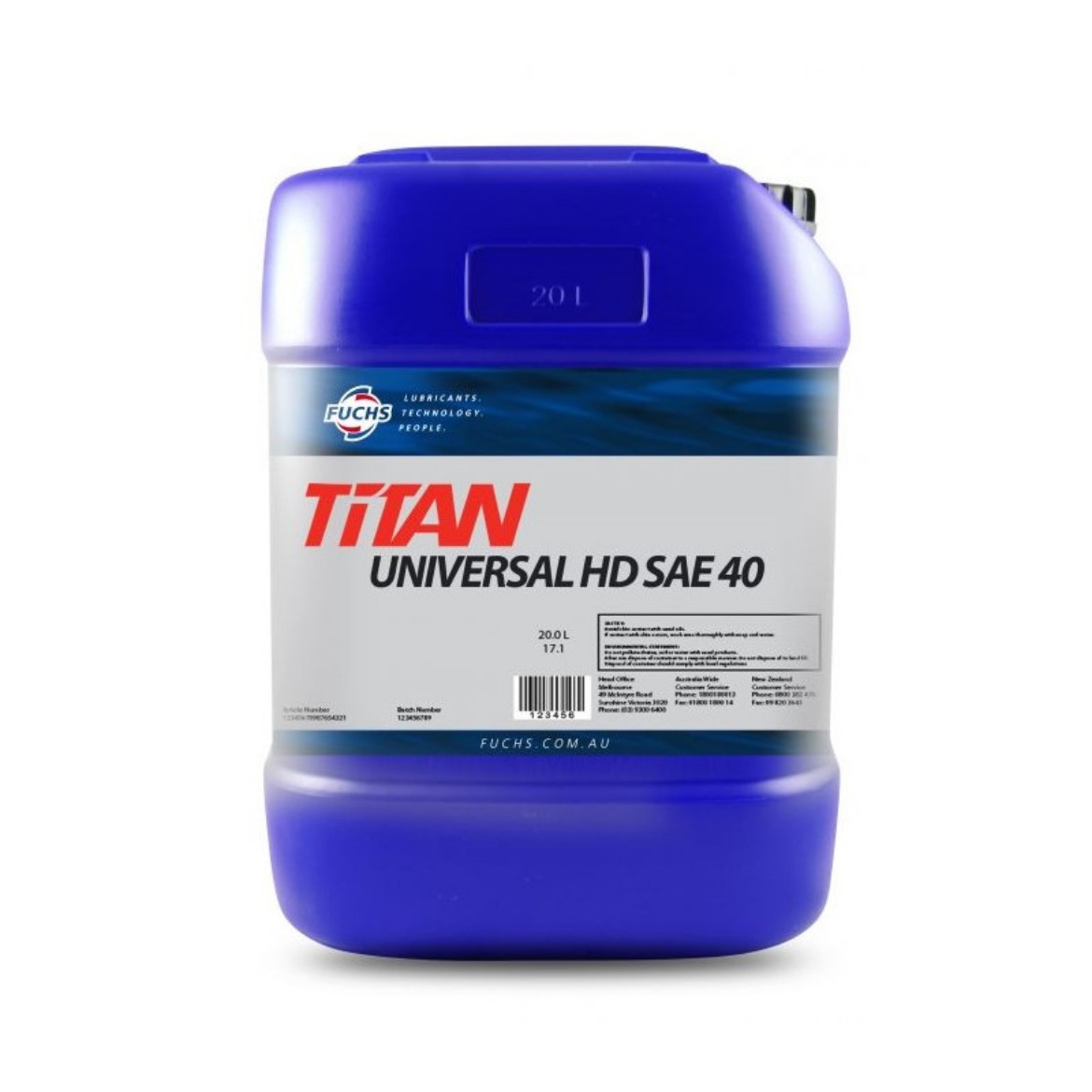 Picture of Engine Oil, Fuchs, Titan Universal HD Monograde SAE 40, 20L