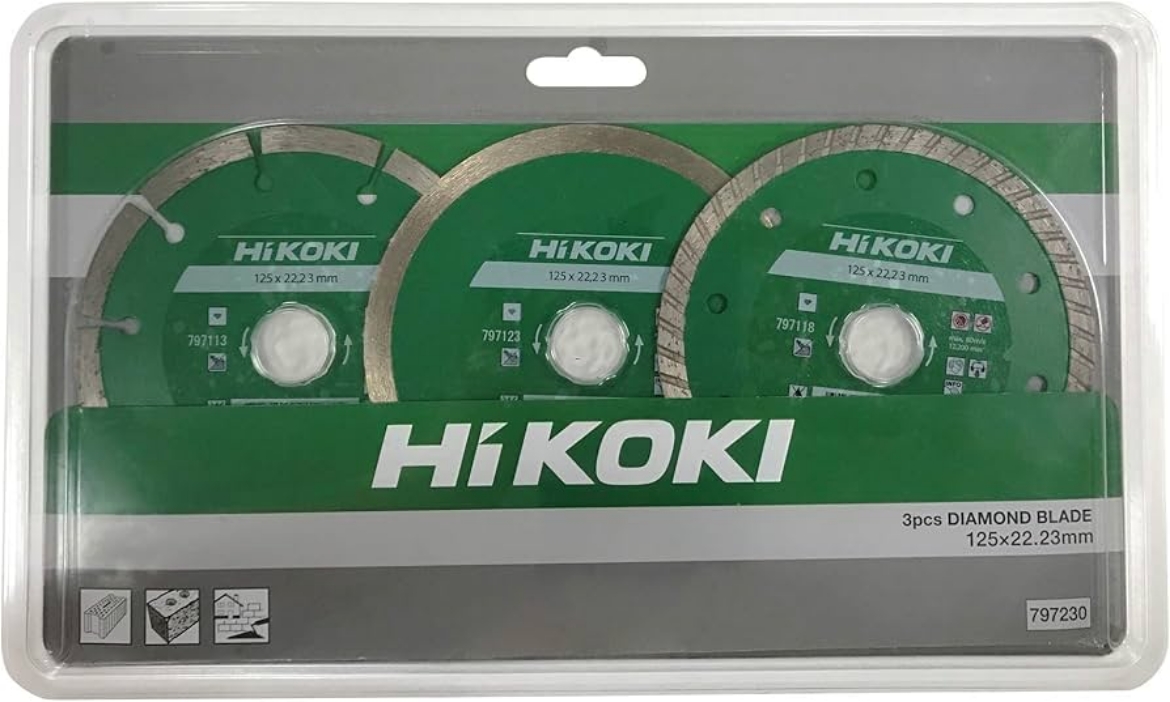 Picture of HiKOKI Diamond Wheel Set, 3pce, 125 x 22.2mm Bore