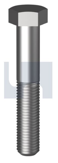 Picture of Bolt, Metric Fine, 12-1.25 x 110mm, Hex Head, Class 8.8, Zinc Plated