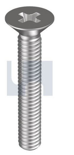 Picture of Machine Screw, Metric, 4 x 8mm, CSK Philips, Stainless 304