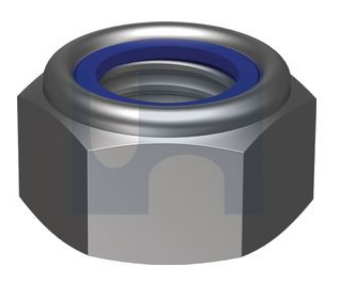 Picture of Nut, UNC, 7/8” Nyloc, Grade 8, Zinc Plated