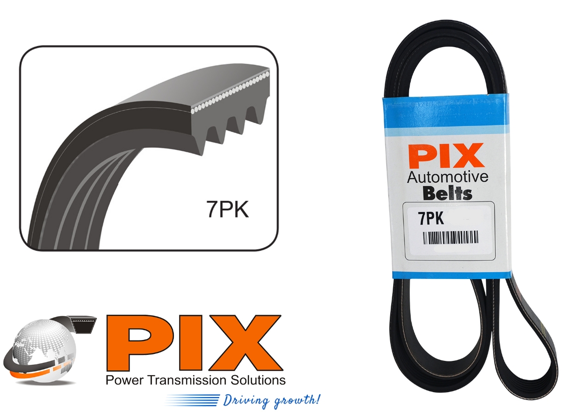 Picture of Automotive Belt Ribbed PIX 7PK Section 1515mm Length, Suit Some KUN26R 3ltr Hilux 08/2006-09/2015