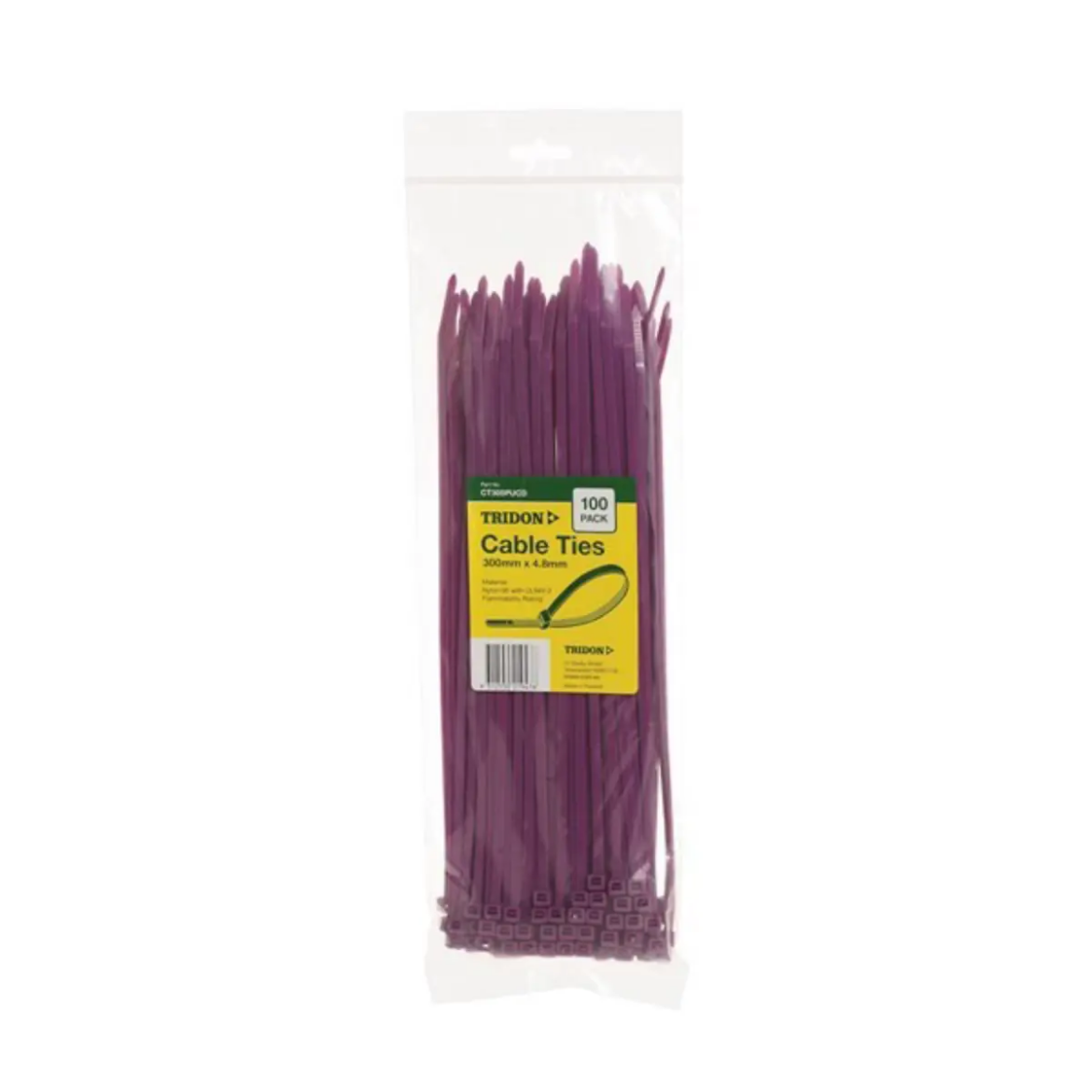 Picture of Cable Ties, Purple, 300mm x 4.8mm, Pkt.100