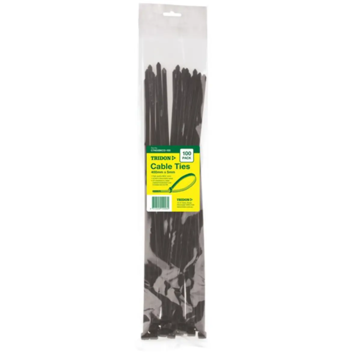 Picture of Cable Ties, Black, 400mm x 5mm, Pkt.100