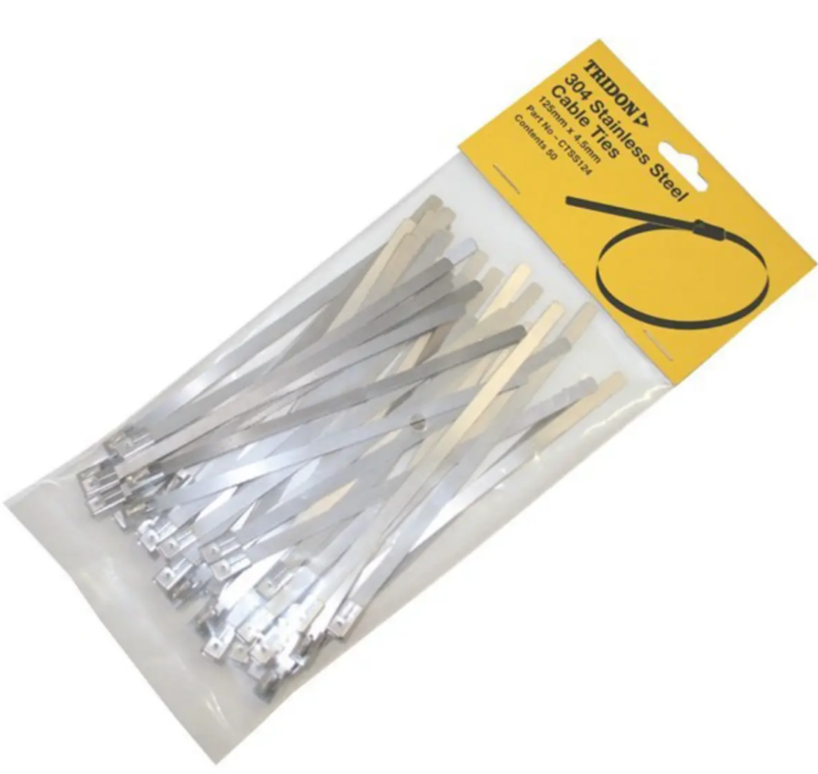 Picture of Cable Ties, Stainless Steel 304, 362mm x 4.5mm, Pkt.50
