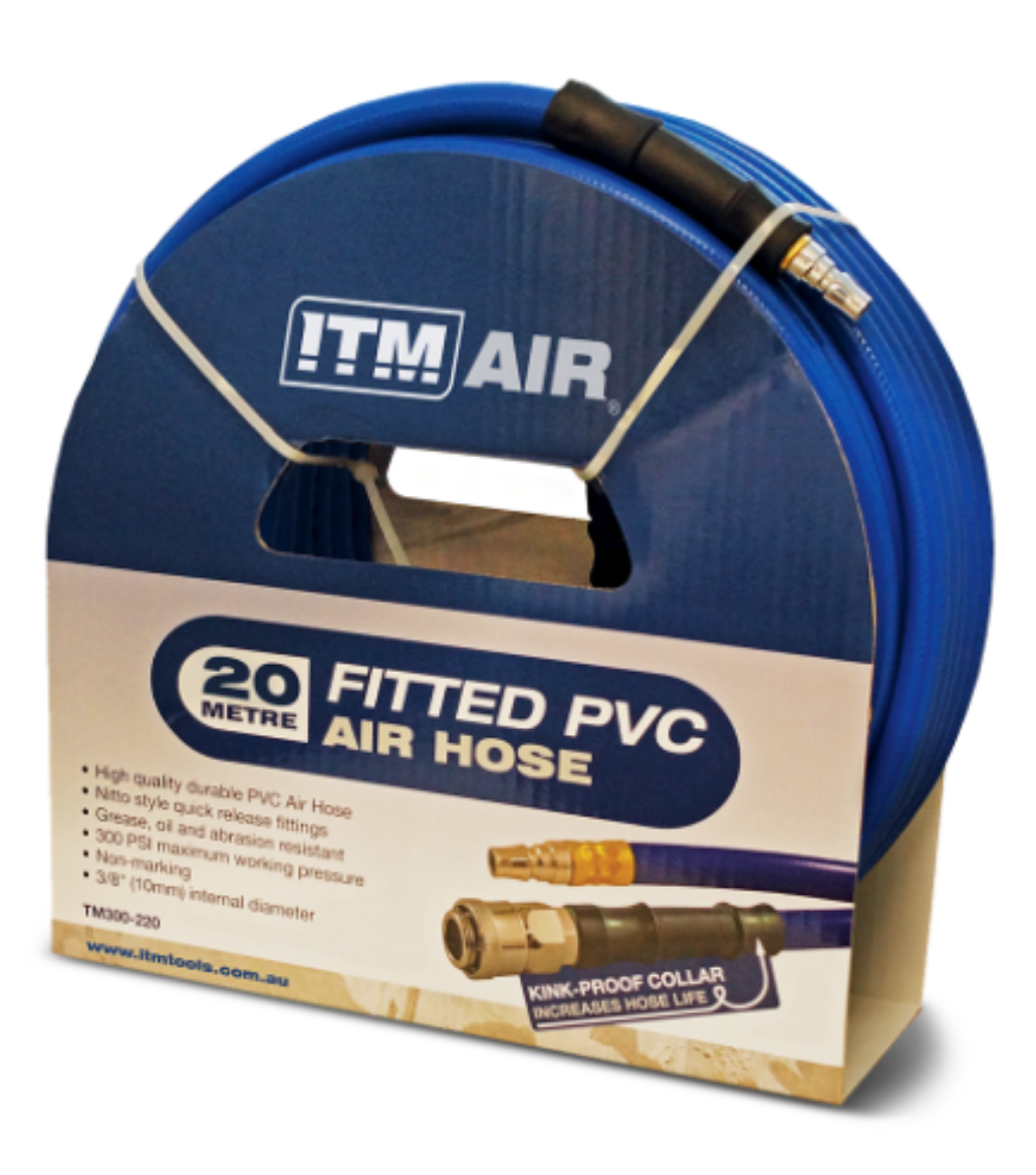 Picture of ITM AIR HOSE, 10MM (3/8") X 20M PVC AIR HOSE, COMES WITH COUPLERS