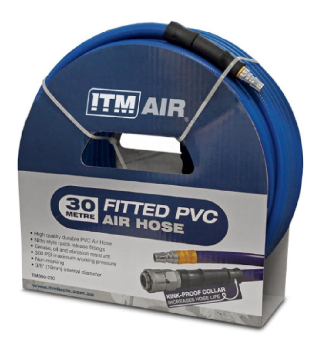 Picture of ITM AIR HOSE, 10MM (3/8") X 30M PVC AIR HOSE, COMES WITH COUPLERS