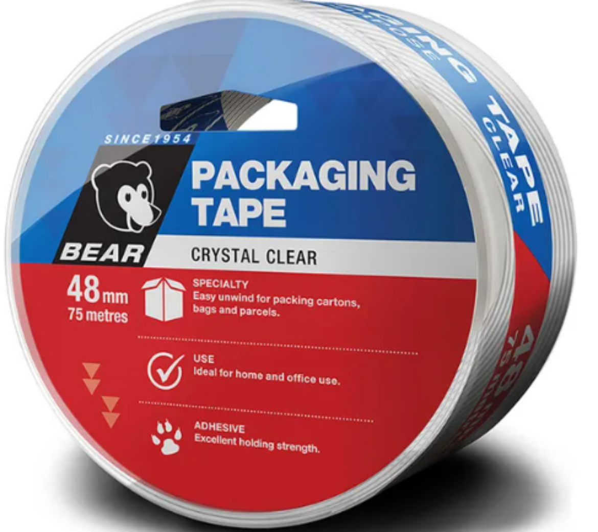 Picture of Tape, Packaging 533P, 48mm x 75m - Bear (Clear)