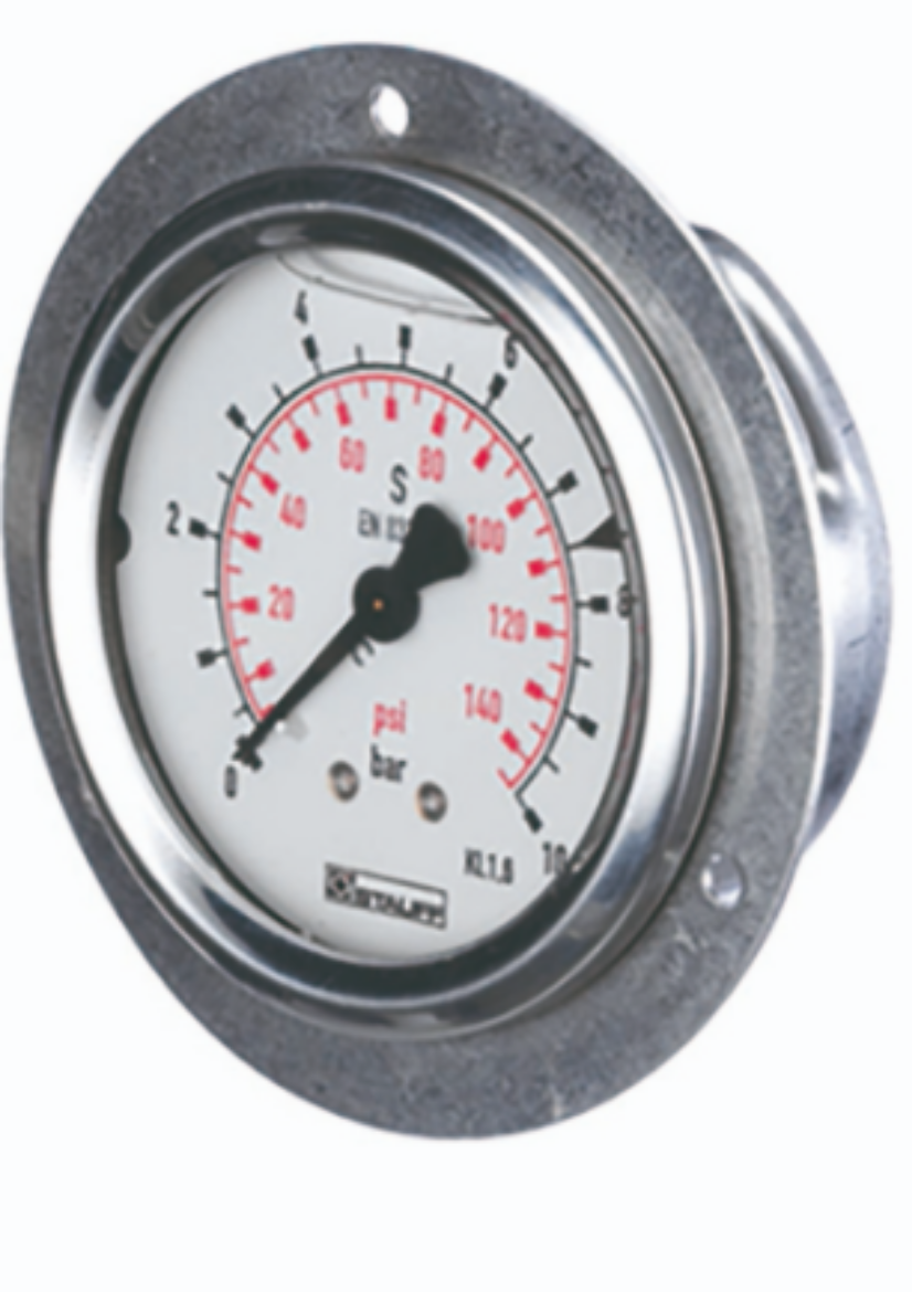 Picture of Pressure Gauge, 63mm Rear Entry, Panel Mount, 0-16Bar/230psi, 1/4" BSPP