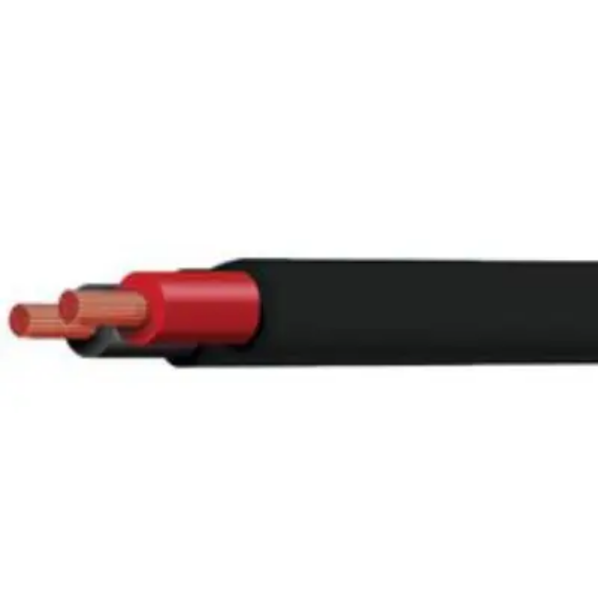 Picture of Twin Sheath Cable, 6mm Red/Black, Nominal OD 5.7 x 9.6mm