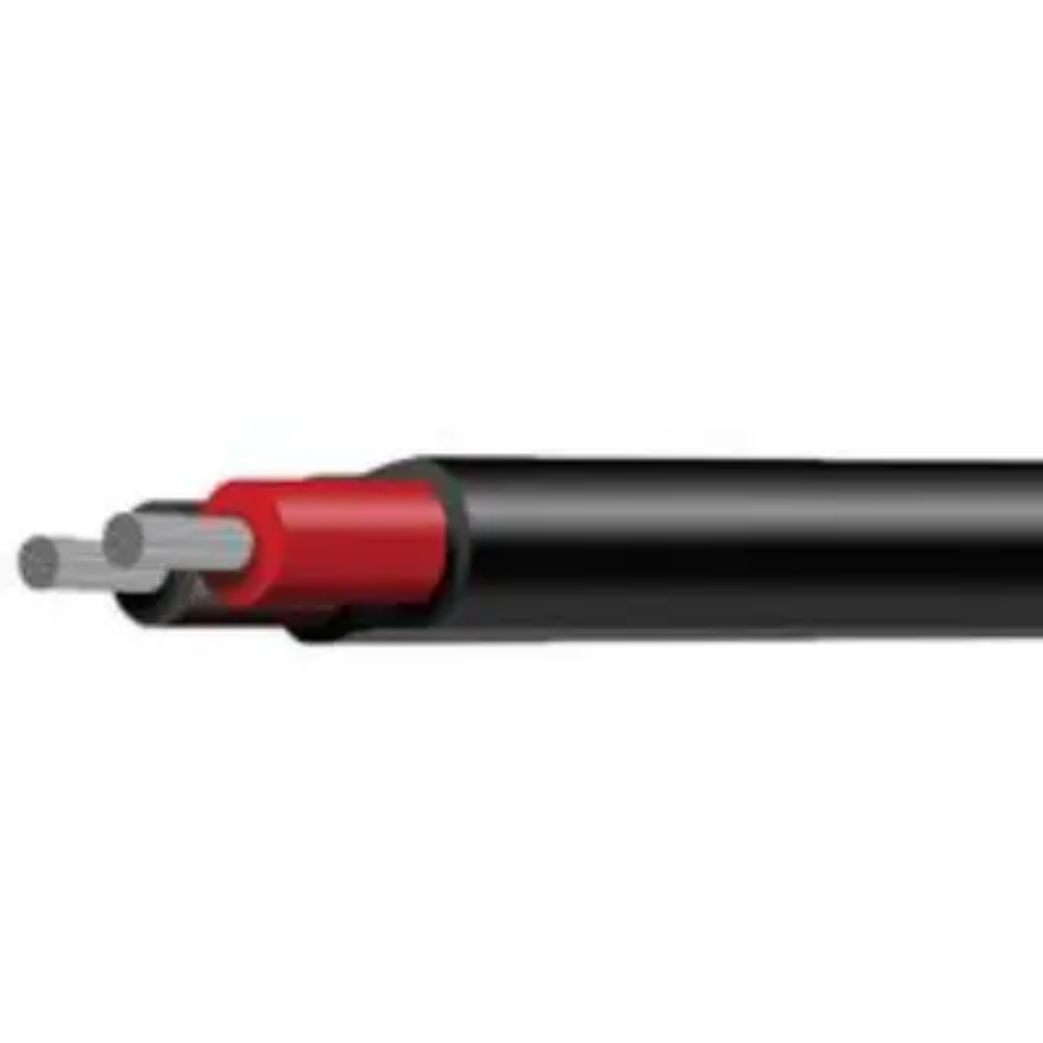 Picture of Twin Sheath Marine Cable, 8 B&S Black, Nominal OD 7.1 x 12.5mm