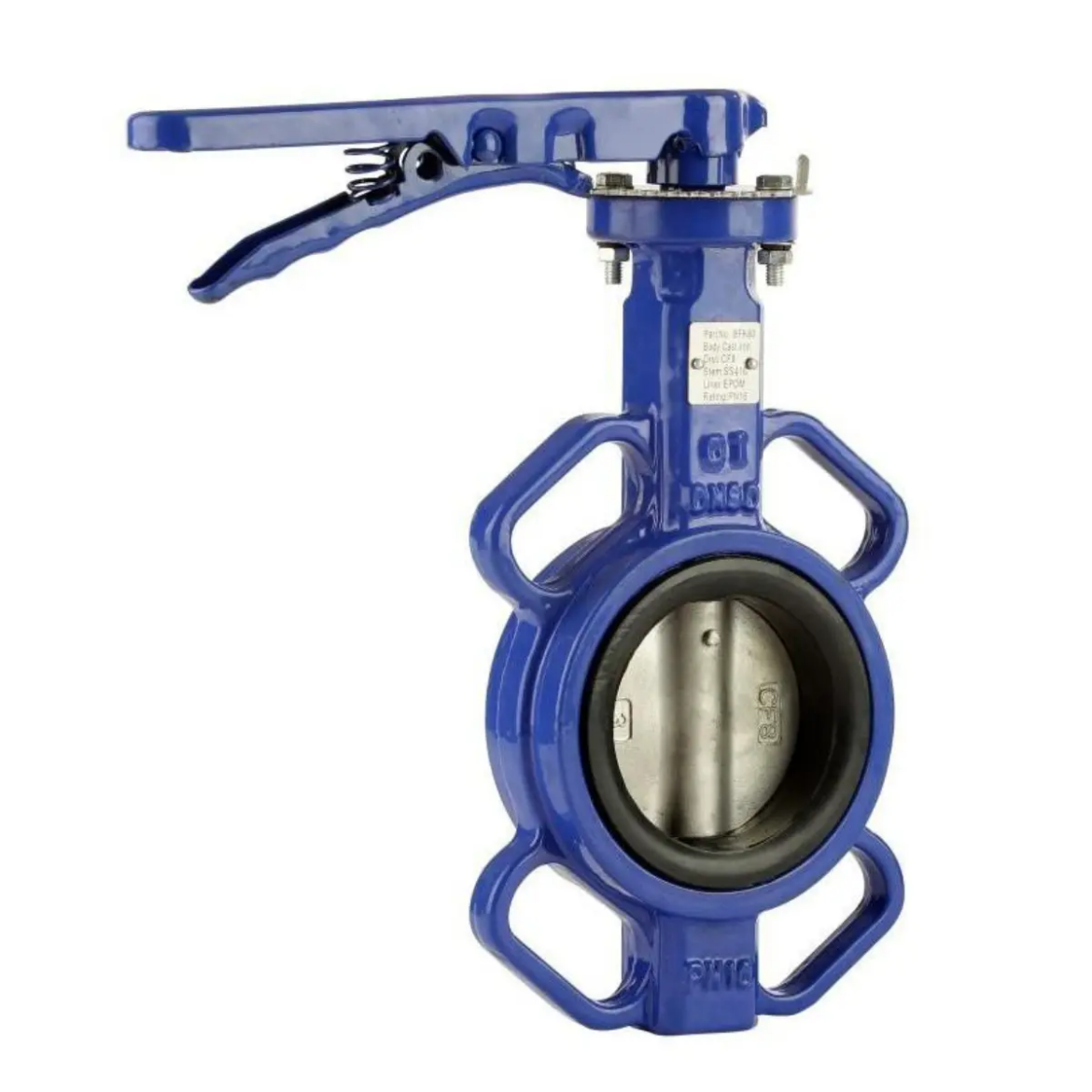 Picture of Butterfly Valve, 2 1/2", Nitrile Seals, c/w Handle