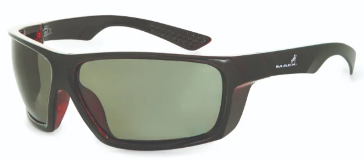 Picture of Mack Monterey Safety Glasses, Polarised green (red/black high gloss frame), Anti-scratch/Anti-glare