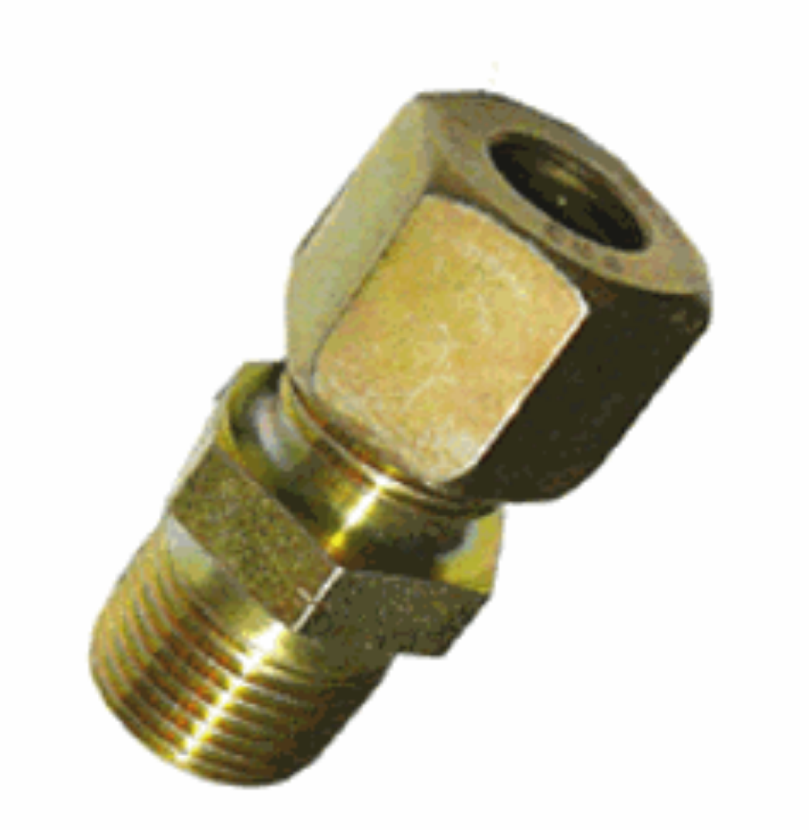 Picture of Male Connector, A/B Compression, 10mm x 1/4" NPT, Steel