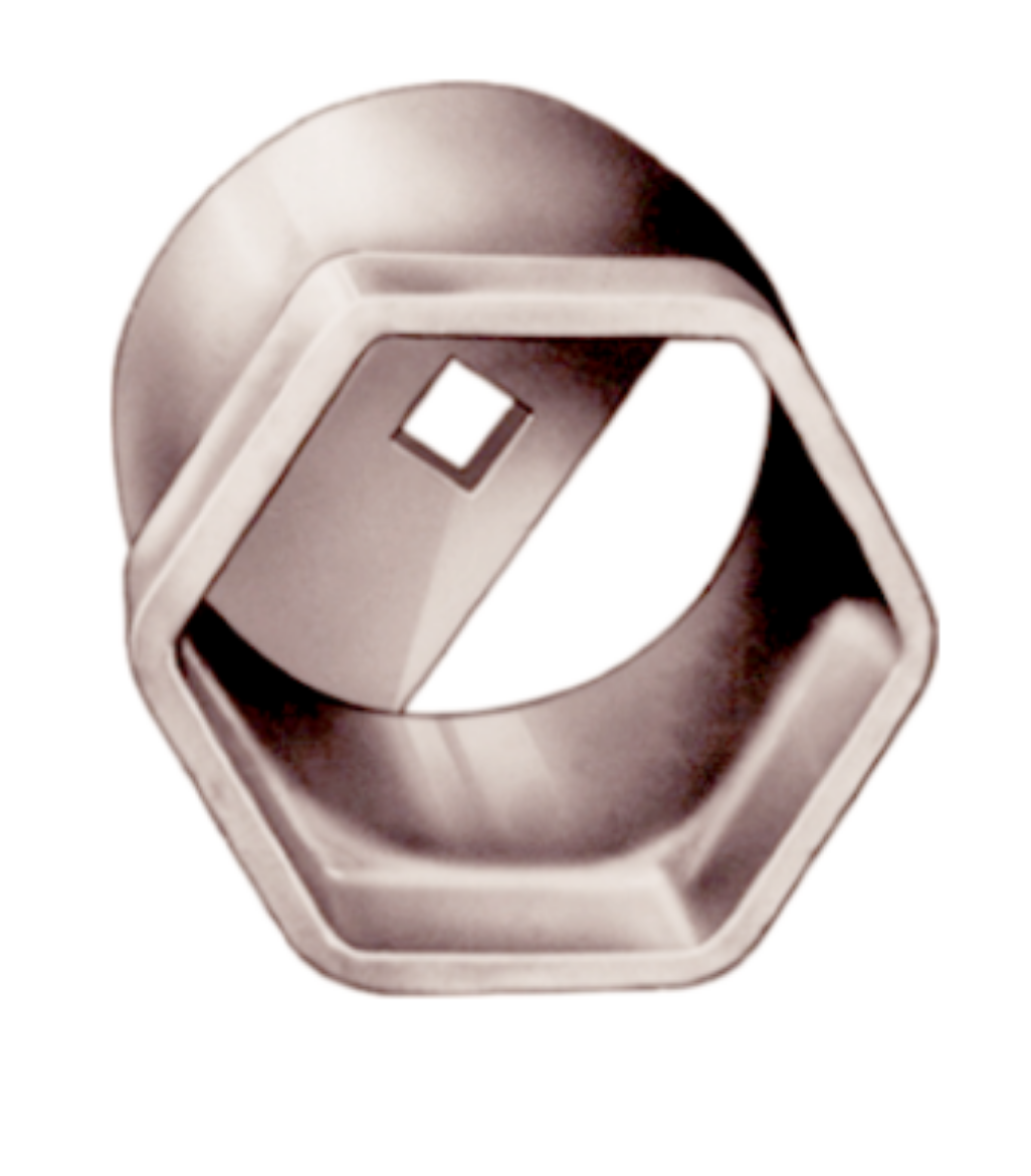 Picture of 3 3/4" x 3/4" Drive Truck Wheel Bearing Locknut/Hub Nut Socket, 6 PointSpecial Round Cornered Hex Nut On Dana Axles On Some Ford Trucks