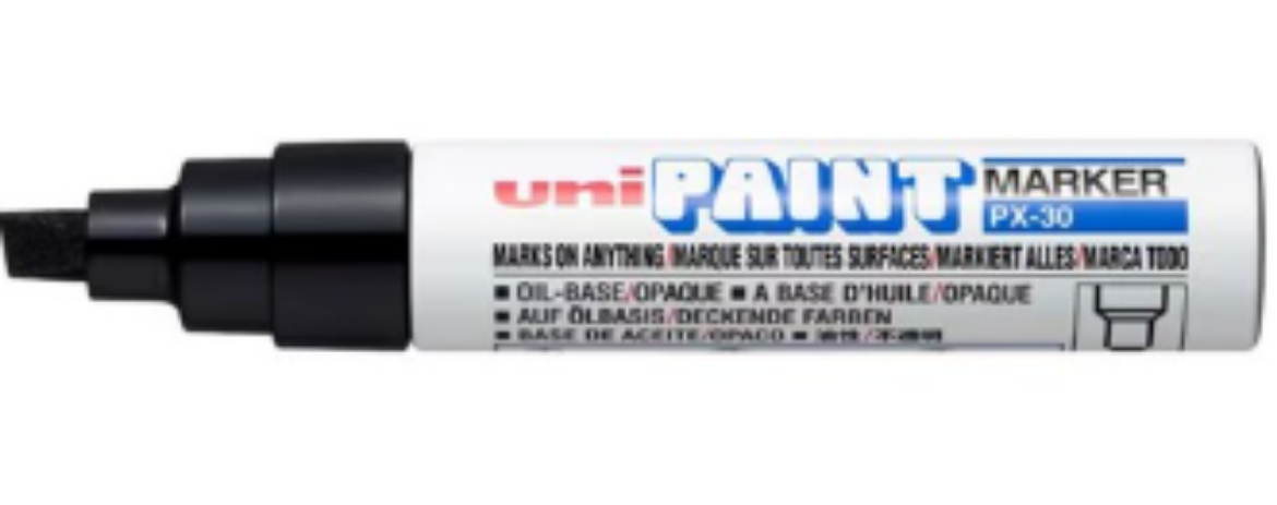 Picture of Uniball PX30BBK Paint Marker Chisel Tip - Black