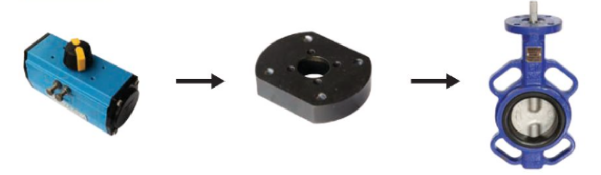 Picture of Mounting Kit to suit 2", 2 1/2", 3", 4", 5" & 6" B/Fly Valve, (D/A & S/A)