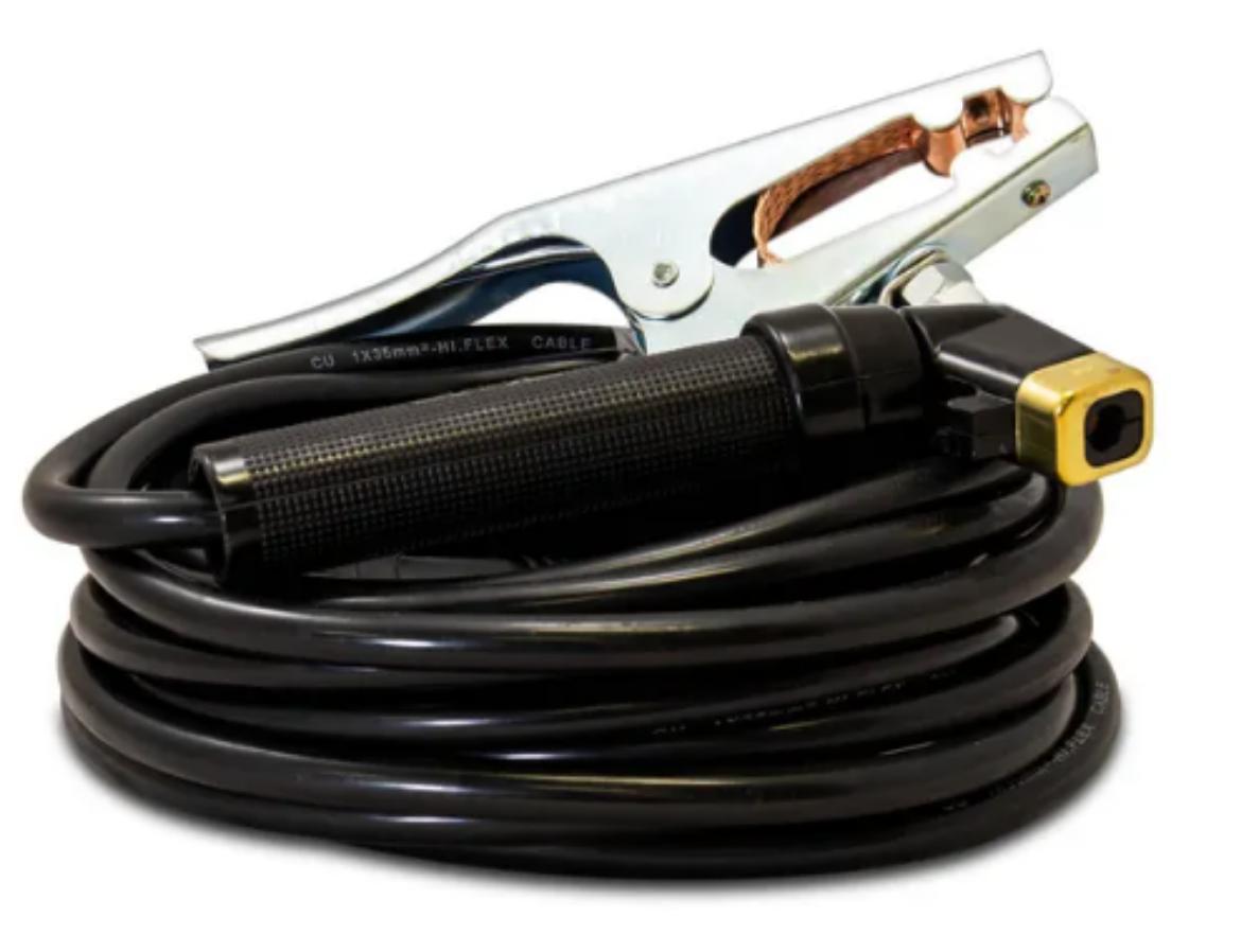 Picture of 4M ARC WELDING LEAD SET, DINSE CONNECTOR 10/25, CABLE THICKNESS 25MM