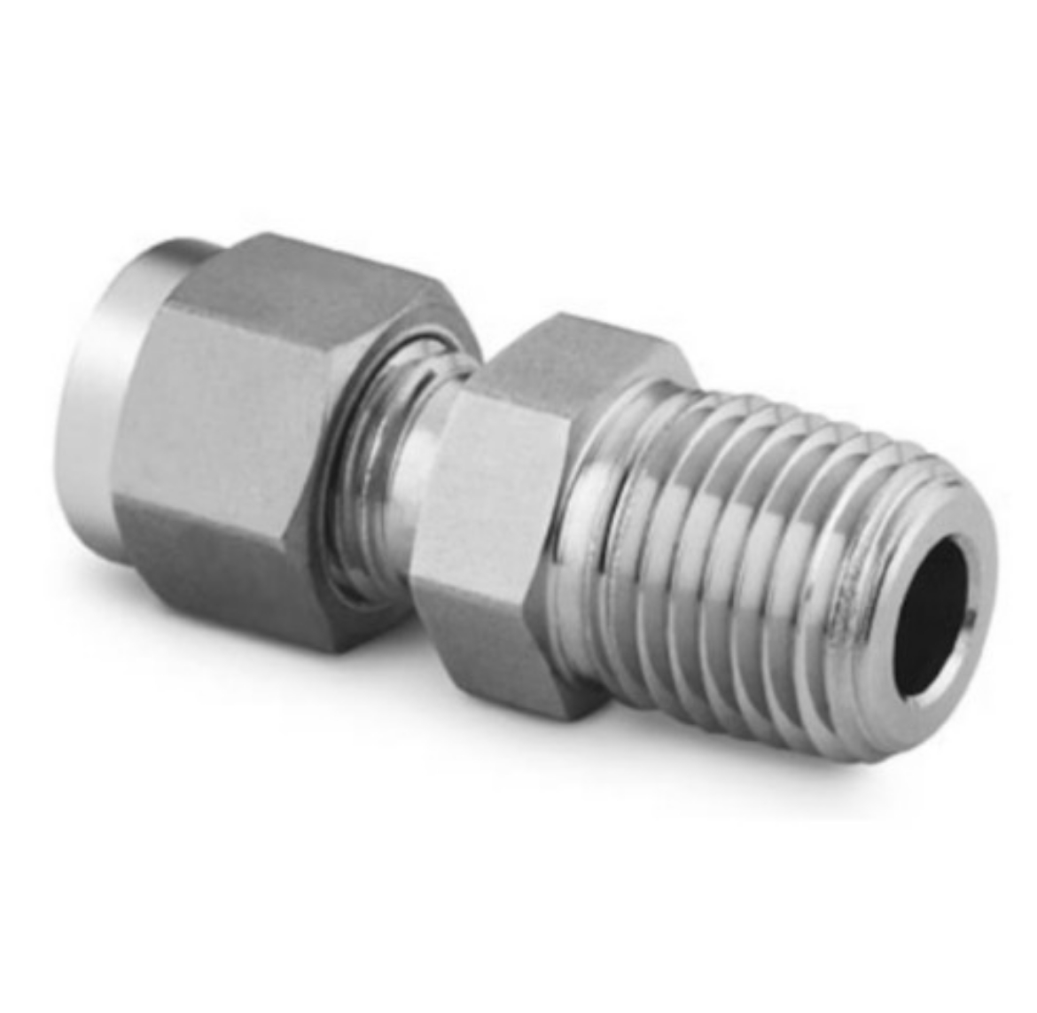 Picture of Compression Straight, 1/4" Tube x 1/2" BSPT, Stainless