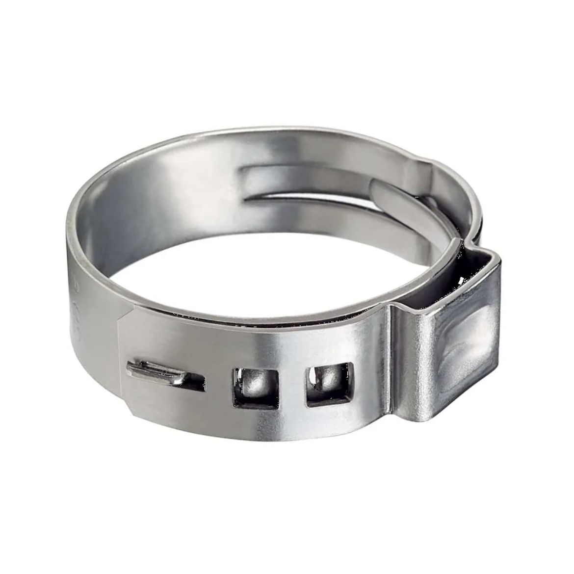 Picture of Single Ear Stainless Crimp Clamp, 26.9-30.1mm Range, sold by the pkt only