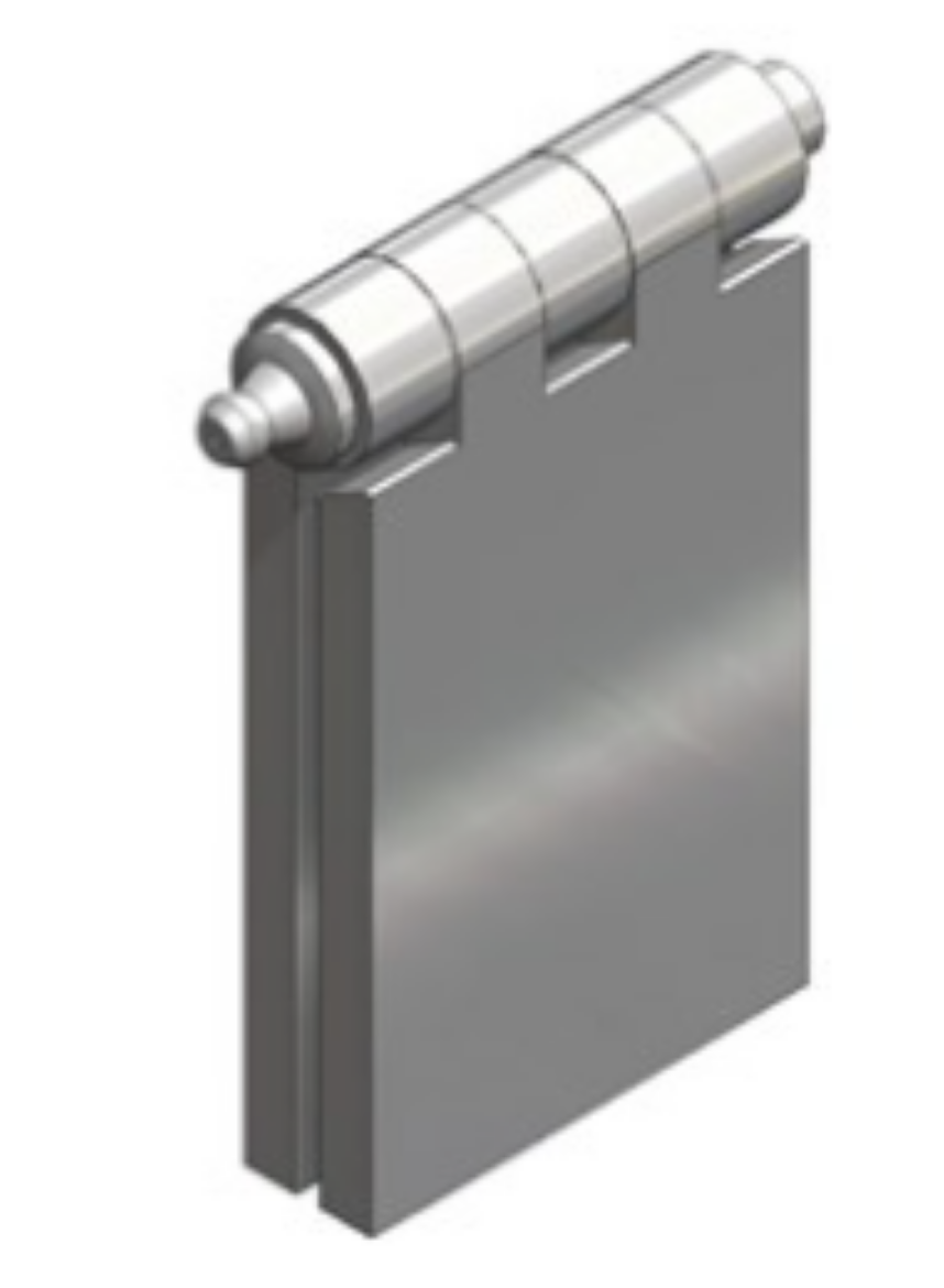 Picture of Hinge, Back Flap Steel, 50 x 80 x 6mm, (8mm pin WITH Grease Nipple)