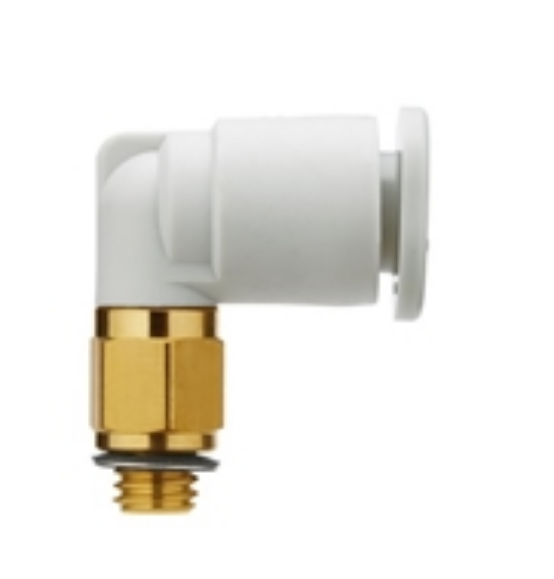 Picture of Male Elbow, 90deg, Nylon/Brass Push Fit, 6mm x M5-0.8
