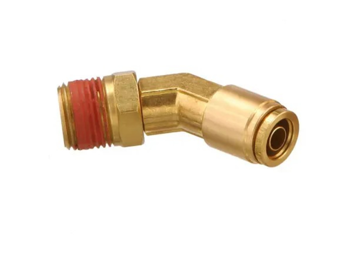 Picture of Male Elbow, 45deg, A/B Quick Fit, 3/8" X 3/8" NPT, Swivel