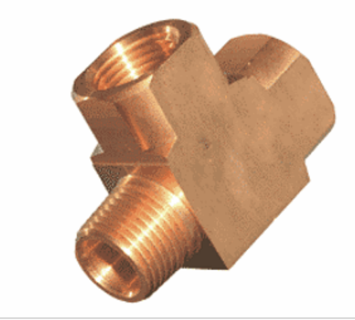 Picture of Male Run Tee, Brass, 3/8" BSPT