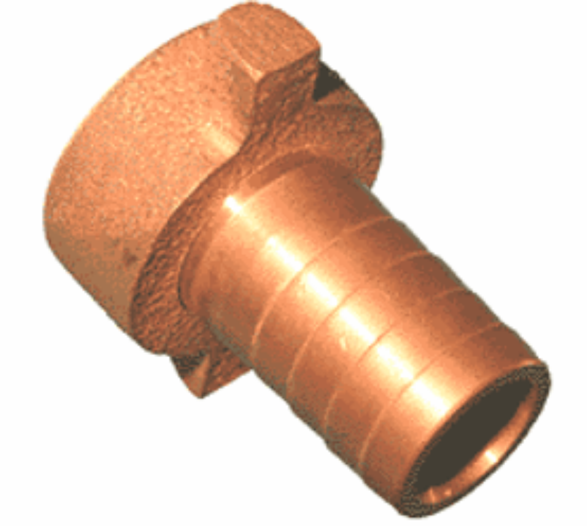 Picture of Nut & Tail, Brass, 2" Barb x 2" BSP-F