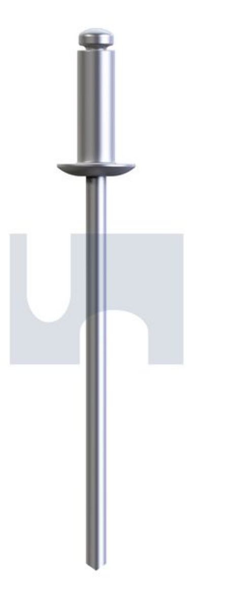 Picture of DX RIVET DOME HEAD OPEN, #46 STAINLESS 304/STEEL Z/P, 200 PER BAG