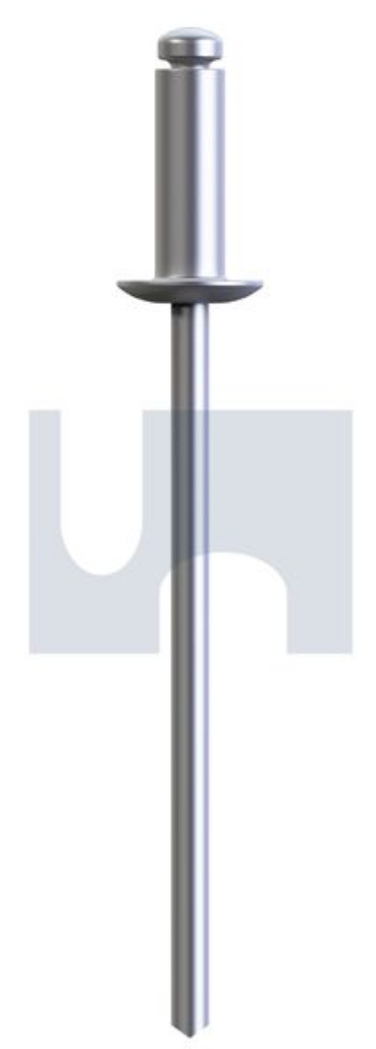 Picture of DX RIVET DOME HEAD OPEN, #43 STAINLESS 304/STEEL Z/P, 200 PER BAG