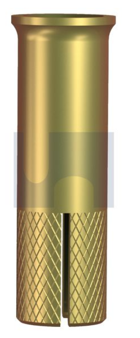 Picture of Drop-In Anchor with Lip, Metric, 12 x 50mm, Zinc Yellow, 20 Per Bag