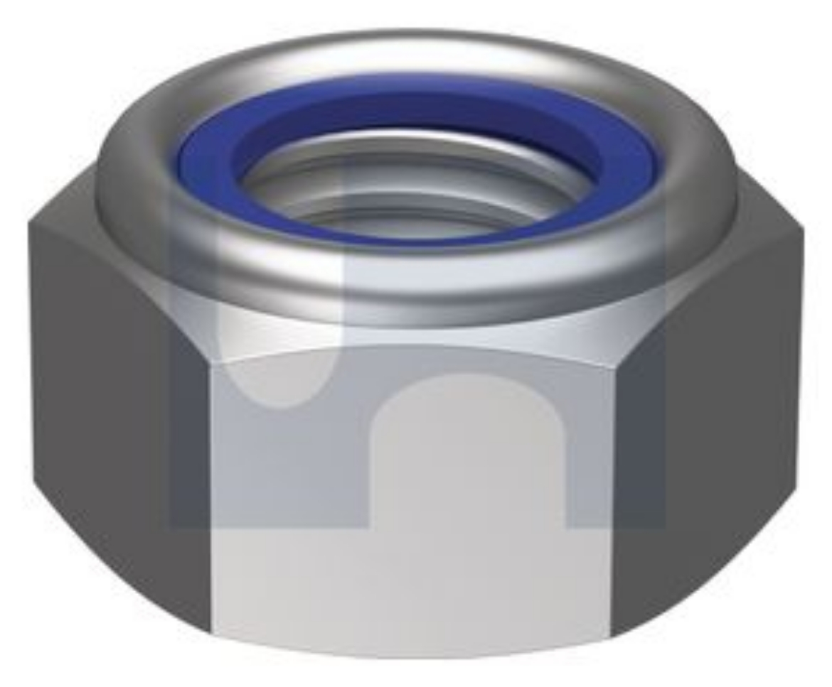 Picture of Nut, Metric, 8mm, Nyloc, Stainless 304