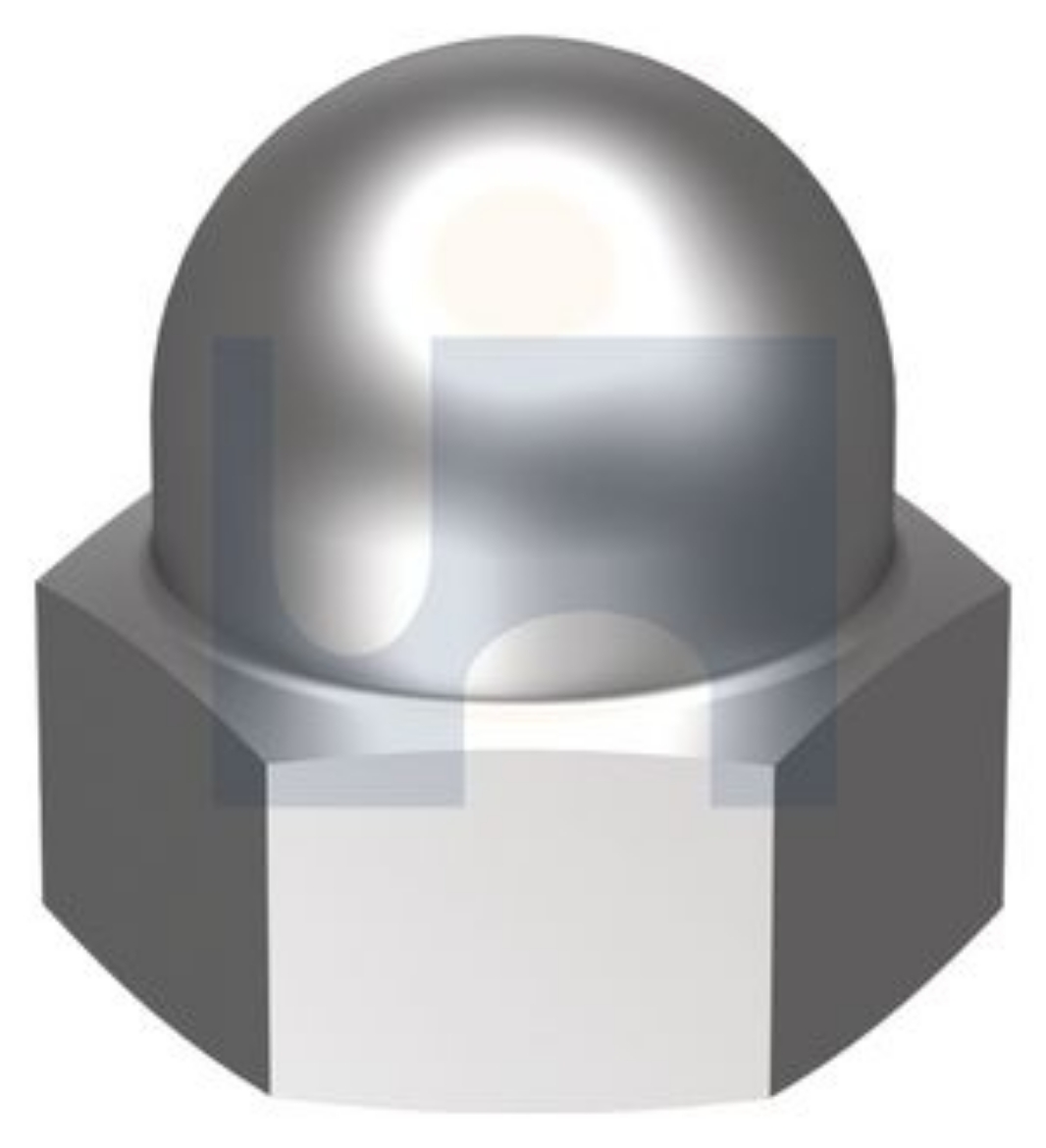 Picture of Nut, UNC, 1/2", Acorn/Dome, Stainless 304
