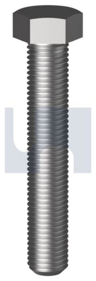Picture of Bolt, Metric Fine, 10-1.25 x 25mm, Hex Head, Class 8.8, Zinc Plated