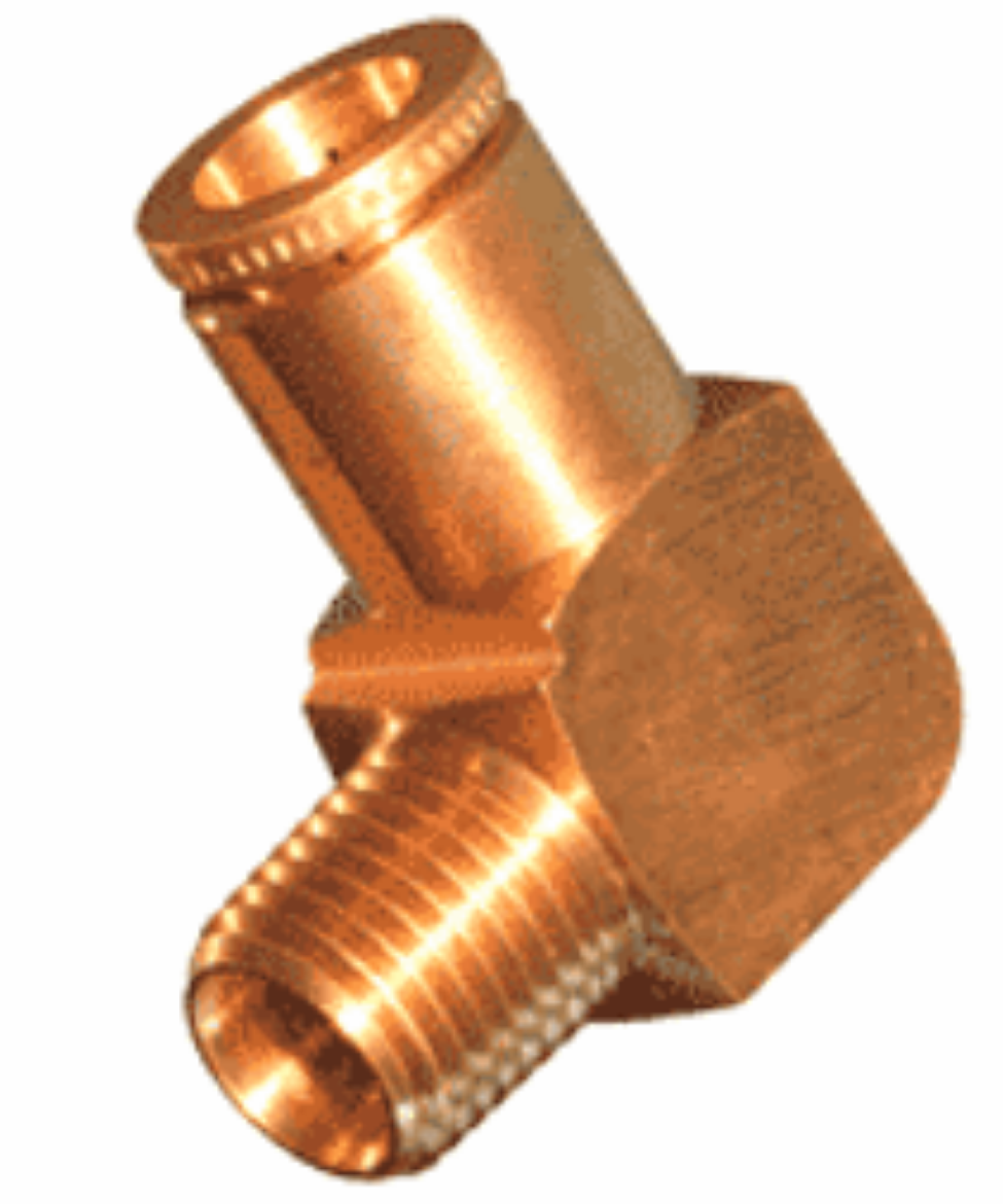 Picture of Male Elbow, 90deg, A/B Quick Fit, 1/4" x 1/8" NPT