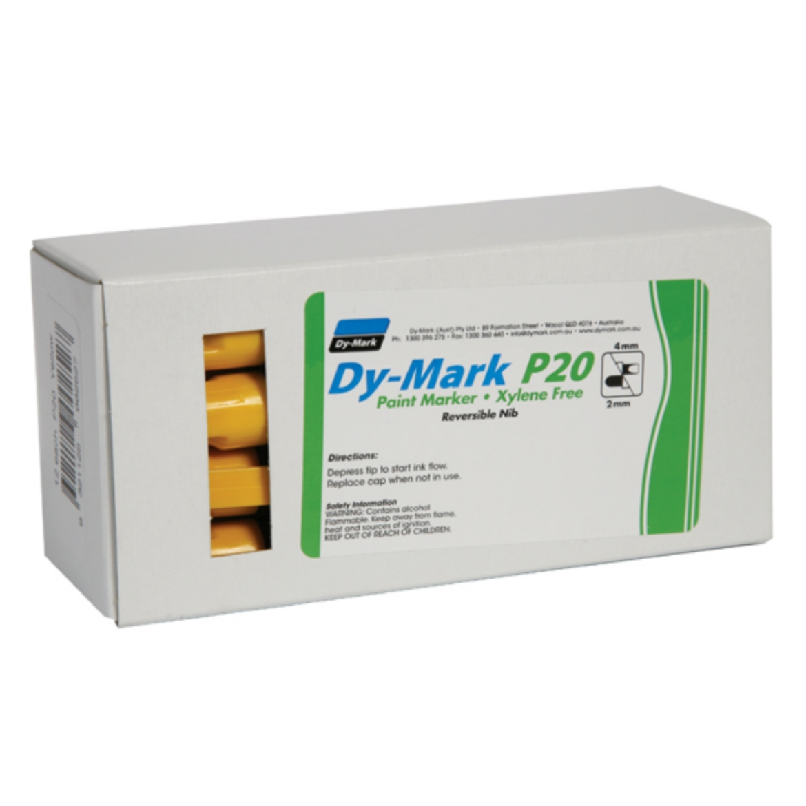 Picture of Paint Marker, P20, Yellow, Reversible Bullet/Chisel Tip