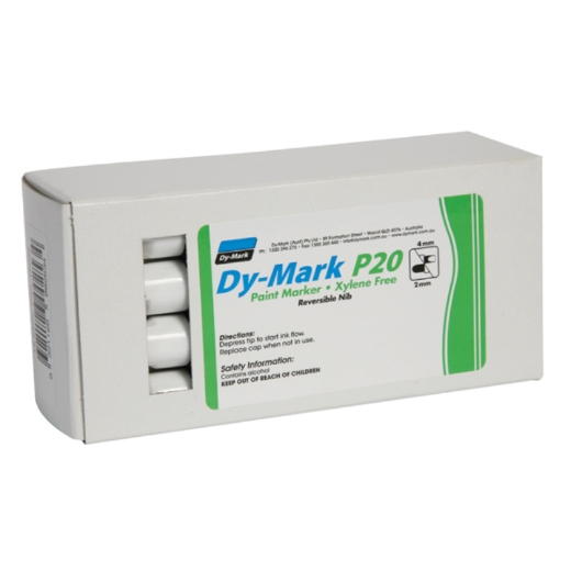 Picture of Paint Marker, P20, White, Reversible Bullet/Chisel Tip