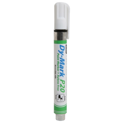 Picture of Paint Marker, P20, White, Reversible Bullet/Chisel Tip