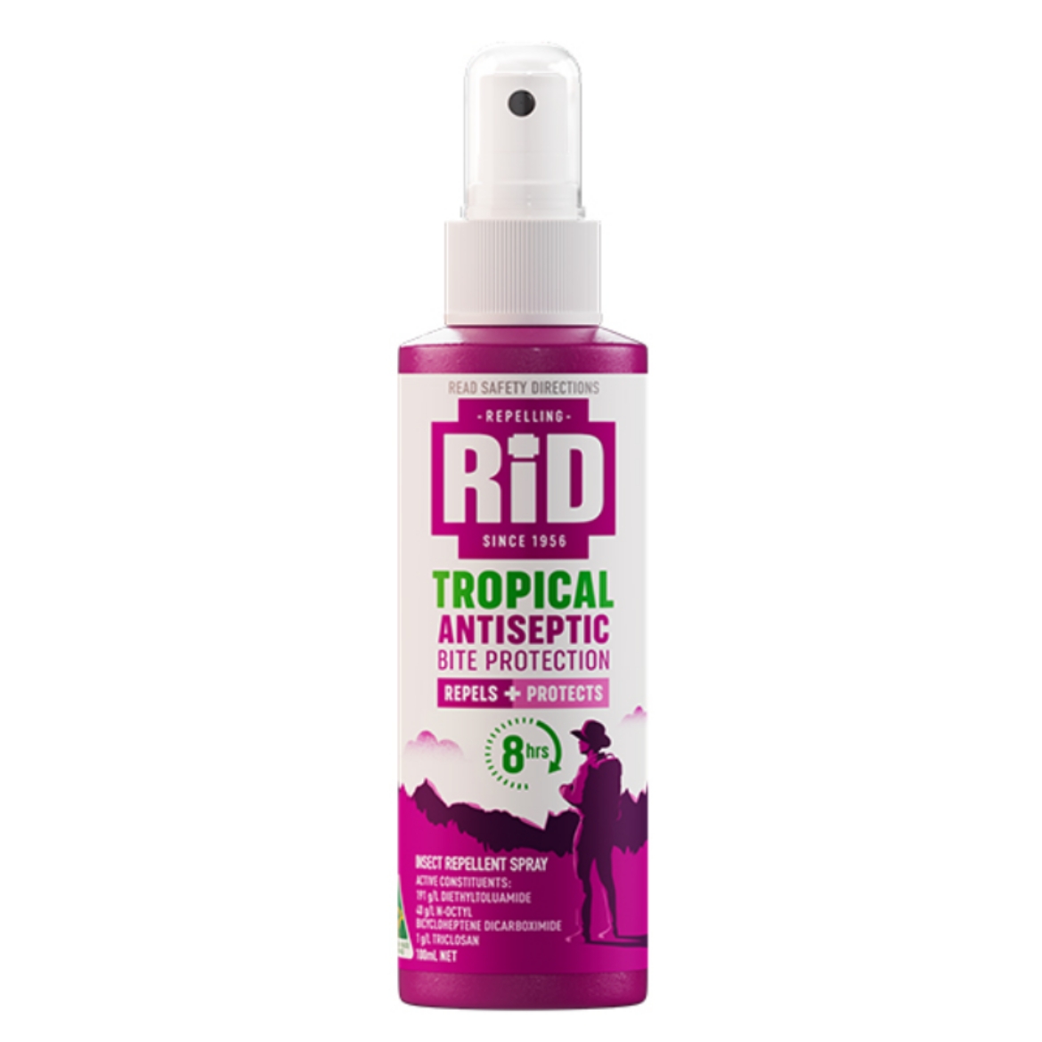 Picture of Rid, Repellent, 100ml Pump Bottle, Tropical Strength