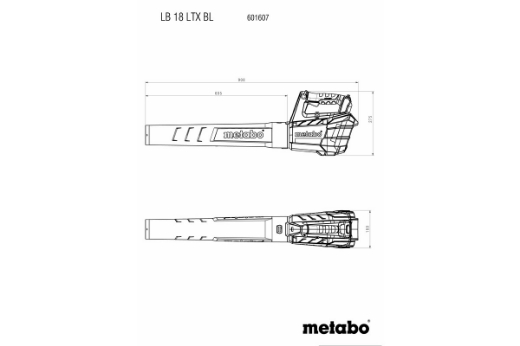 Picture of METABO Leaf Blower, 18V Brushless, 150 km/h, LB 18 LTX BL - SKIN ONLY