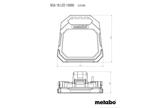 Picture of METABO LED Compact Site Light, 18V/240V, 1000 lumen - SKIN ONLY, BSA 18 LED 10000