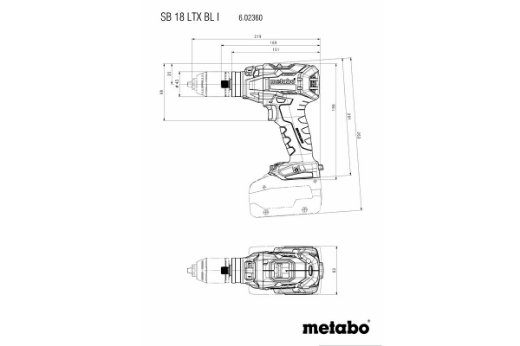 Picture of METABO Hammer Drill, 18V Brushless with Anti-Kick-Back 130 Nm, SB 18 LTX BL I - SKIN ONLY