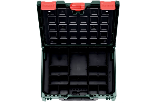 Picture of metaBOX 118 Organiser, Set consisting of 4 of each insertion boxes 1x1 H63 (52 mm x 52 mm x 63 mm); 5x insertion boxes 1x2 H63 (104 mm x 52
mm x 63 mm); 2x insertion boxes 2x2 H63 (104 mm x 104 mm x 63 mm); 1x insertion boxes 2x3 H63 (157 mm x 104 mm x
63 mm)