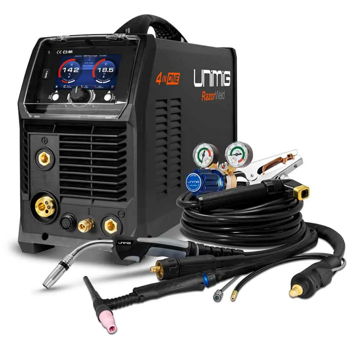 Picture of RAZOR MULTI 230 AC/DC MIG/TIG/STICK WELDER, 15AMP, SB24 BINZEL GUN