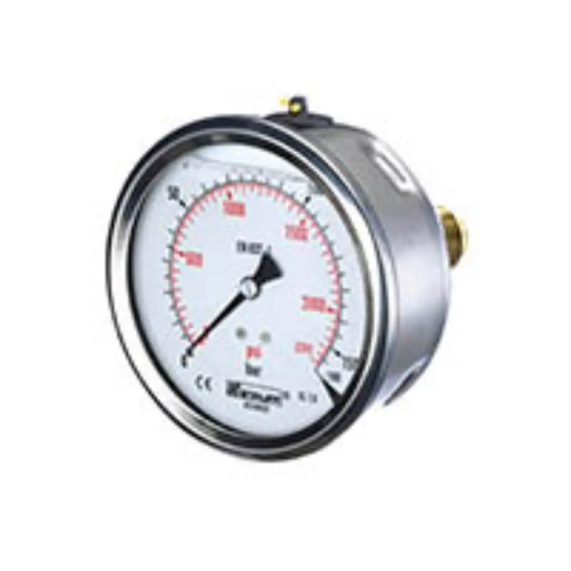 Picture of Pressure Gauge, 100mm Rear Entry, Panel Mount, 0-400Bar/5800psi, 1/2" BSPP